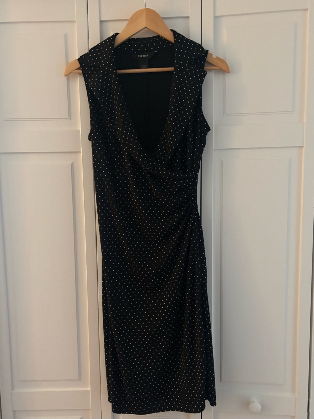 Black polka dot formal dress